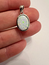 Anhänger 925 Sterlingsilber Damen Echtschmuck Opal Wweiß Neu Eliteschmuck