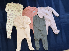 Carters 5pc 6-9M Footed Zip Sleepers 
