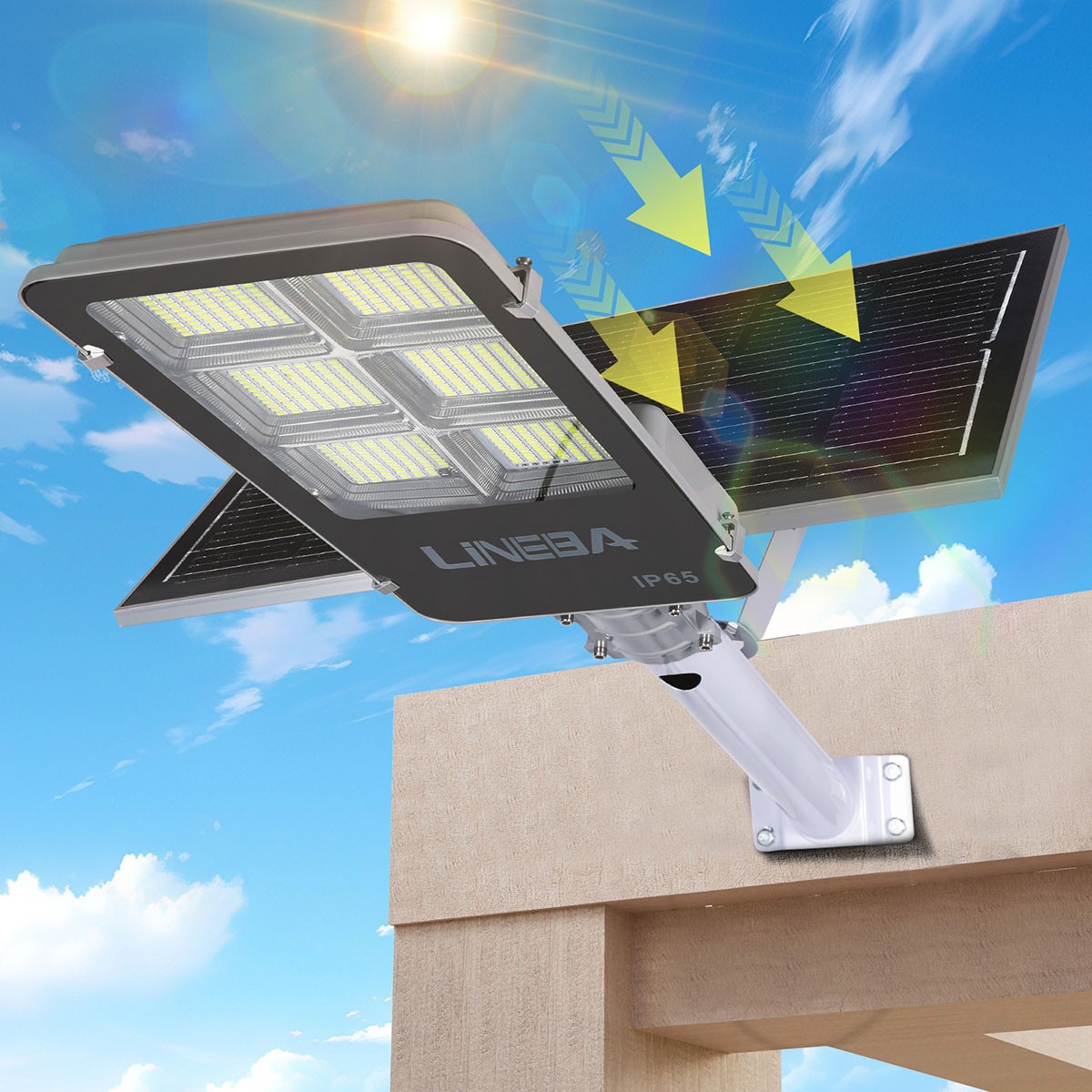 LED 11000W Commercial Solar Street Lights Dusk to Dawn Outdoor Super Bright Lamp