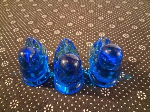 3 Vtg 1993 1995 Signed Leo Ward  Bluebird of Happiness Glass Bird Figurine