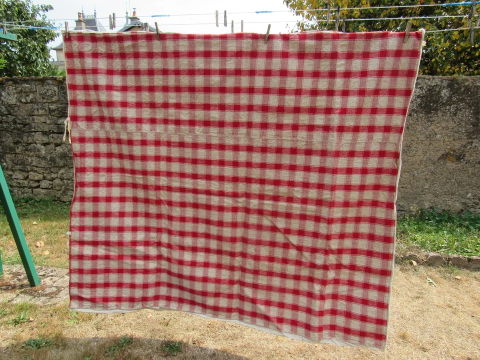 Ancienne Housse d'édredon - Tissus Traditionnel Alsacien KELSCH Lin - 157 x 132 - Photo 3/4