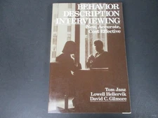 Behavior Description Interviewing by D. Janz (1985, Trade Paperback)