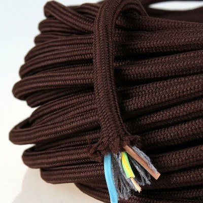 3-adrig gedreht geflochtenes Stoffkabel Vintage Beleuchtung rund Farbe Draht Lampe Flex