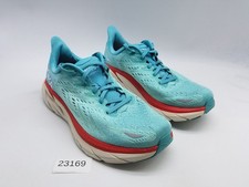 Hoka One One Clifton 8 Women's Size 10.5 D (Wide) Running Shoes Aqua Blue