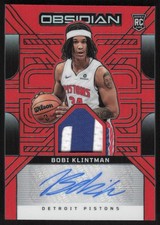 2024-25 PANINI OBSIDIAN ROOKIE JERSEY INK ELECTRIC ETCH ORANGE FLOOD BOBI