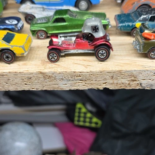 Redline Hot Wheels Red Baron Red Silver 1:64 Diecast Car Redlines 1969