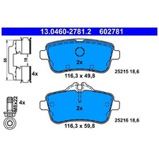 Satz Bremsbeläge Bremsklötze hinten für Mercedes GLE C292 W166 M-Klasse | 409