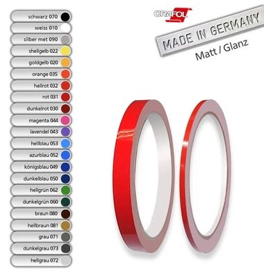€0,89€/m Zierstreifen Auto Boot Bike 3 - 12mm breit x 10m lang Oracal 751C, 651 - Bild 1 von 4