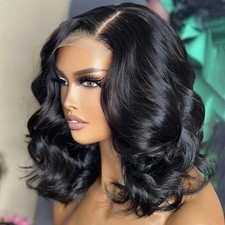 Short Body Wave Bob Wig - HD Lace Front Human Hair for Black Women