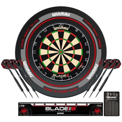 Winmau Dartboard Set Blade 6 | Catchring + Dartscheibe + Pfeile + Linie