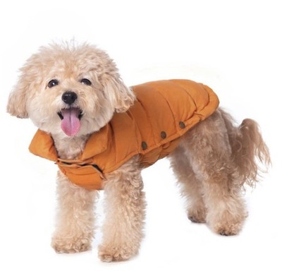 Space Lion Dog Puffer Coat Size M Red New NWT Down Winter Jacket Warm and Cozy