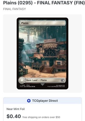 Magic: The Gathering NM Rainbow Foil Final Fantasy Plains (0295)