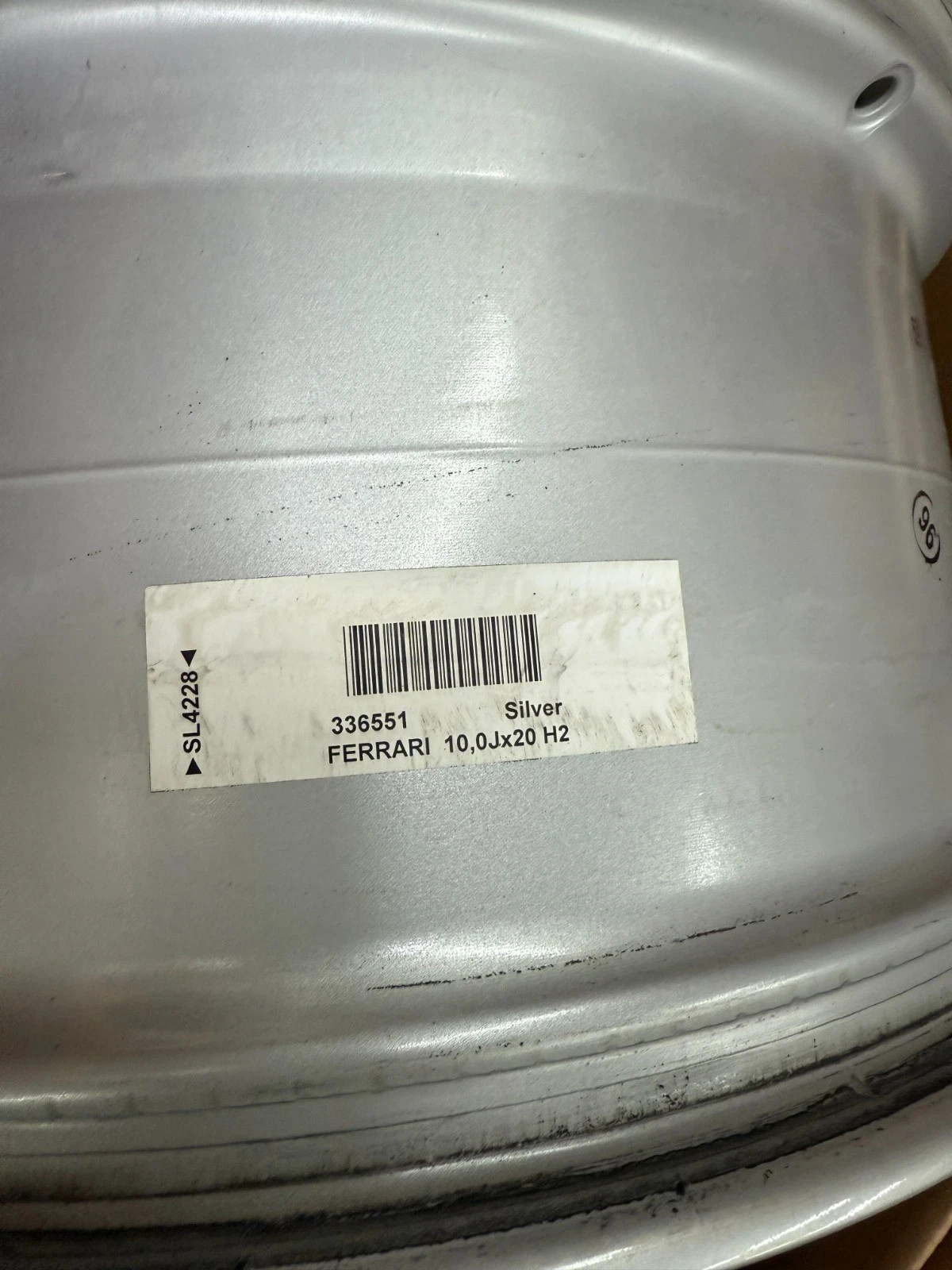 LIKE NEW TAKE OFF RIM SET FOR FERRARI PORTOFINO. 20 INCH SET OF 2 REAR