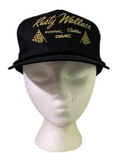 VTG 90s Rusty Wallace Mens Black Hat Snapback Ball Cap Cobra Caps OSFA