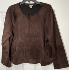 A New Day Soft Brown Velvety Business/Casual Light Blazer Women  s XXL