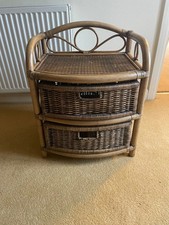woven bamboo wicker drawer storage unit