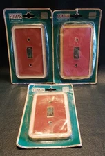 Vintage Edmar Creations Toggle Light Switch Cover Plates NOS 925TPINK
