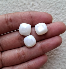 3 Pcs Natural Mop Mother Of Pearl Cushion Cabochon 10mm AMJ364