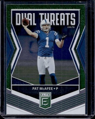 Pat McAfee 2019 Elite Dual Threats Indianapolis Colts WWE ESPN Panini DT-10