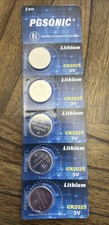  PGSONIC  - Lithium CR2025 3V Batteries  5-Pack  Best Before 06/2029 NEW