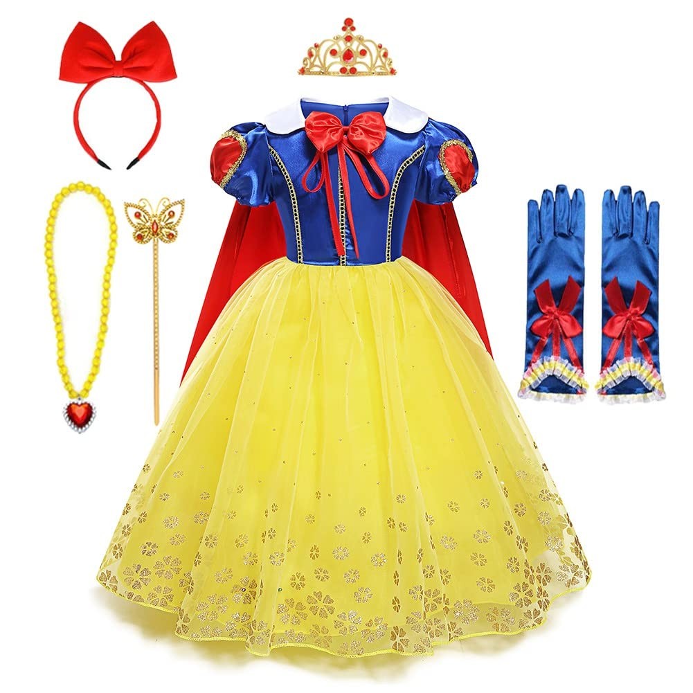 Robe de Blanche Neige de carnaval pour fille le cadeau de princesse parfait