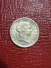 1897 COLOMBIA - 10 CENTAVOS - LIBERTY HEAD - ONE-YEAR TYPE