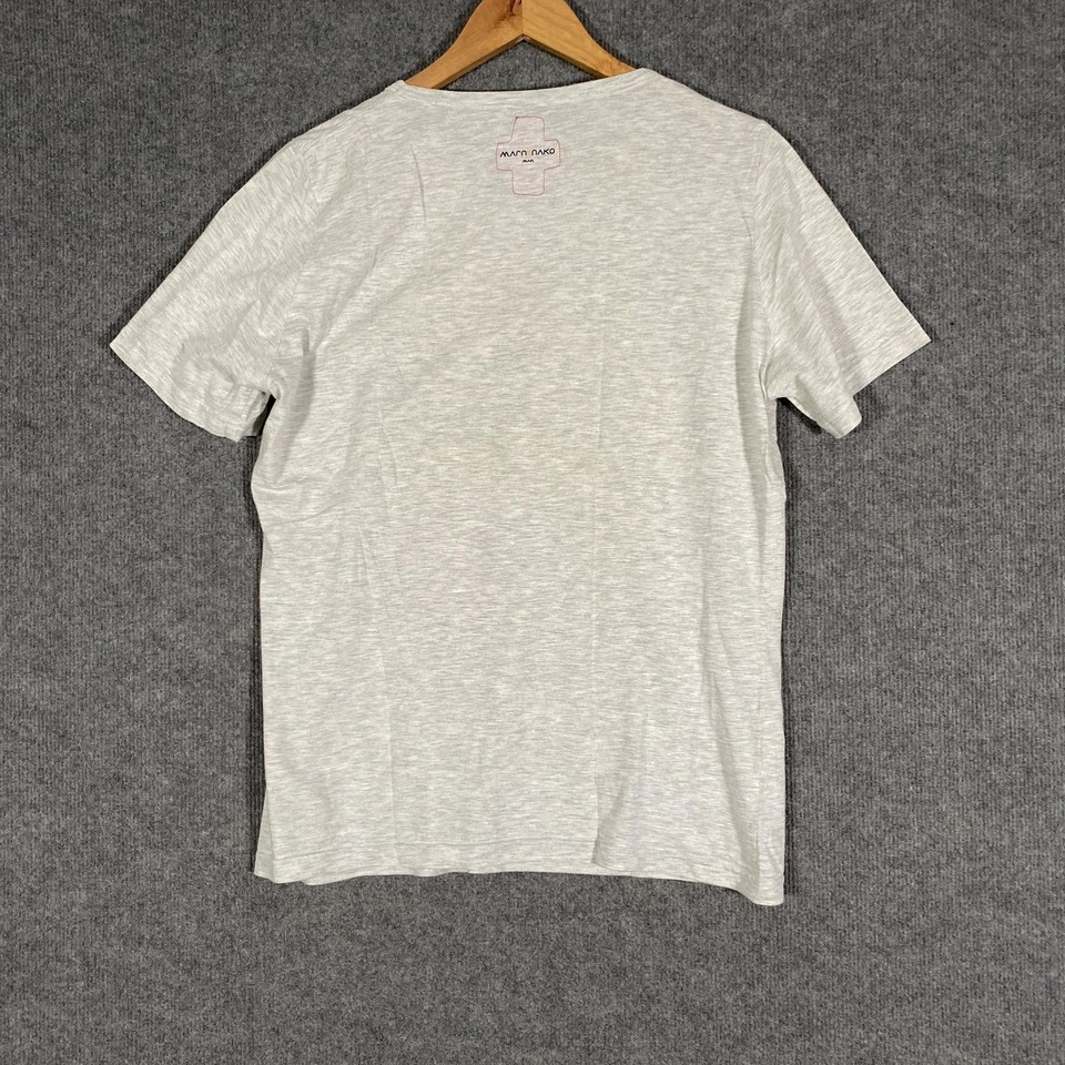 Vintage Marniinako Shirt Mens M Grey Abstract Art Face Graphic Print T ...