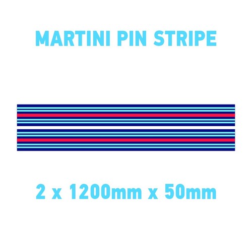 MRP Martini Racing Pin Stripes 1.2m (1200mm) Long laminated for Le mans Porsche - Picture 9 of 9