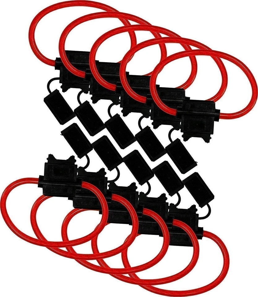 10*12GA. ATM/APM MINI BLADE INLINE FUSE HOLDER CAR TRUCK BOAT RV COPPER WIRE - Image 4 of 4