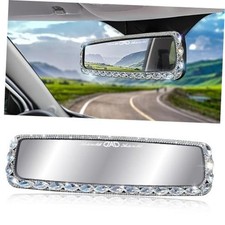 Bling Car Rearview Mirrors Decorations Rear View Mirror with HD MYHSJ-white
