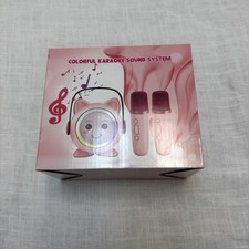 Mini Karaoke Machine Toy for Kids, Portable Karaoke with 2 Wireless Microphone