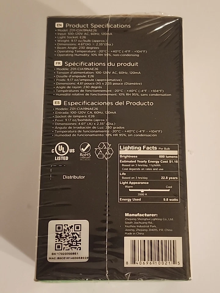 BRAND NEW SENGLED ELEMENT TOUCH SMART DIMMABLE 60W BULB EQUIVALENT - Image 2 of 4