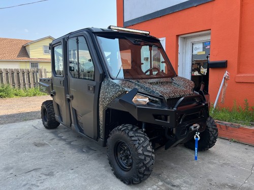 2019 Polaris ranger xp900 crew, hard door cab, heat/cool air, heavy duty bumper