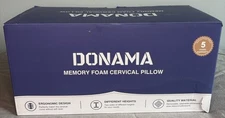 DONAMA Memory Foam Cervical Pillow Neck Pain Relief Ergonomic - Standard White