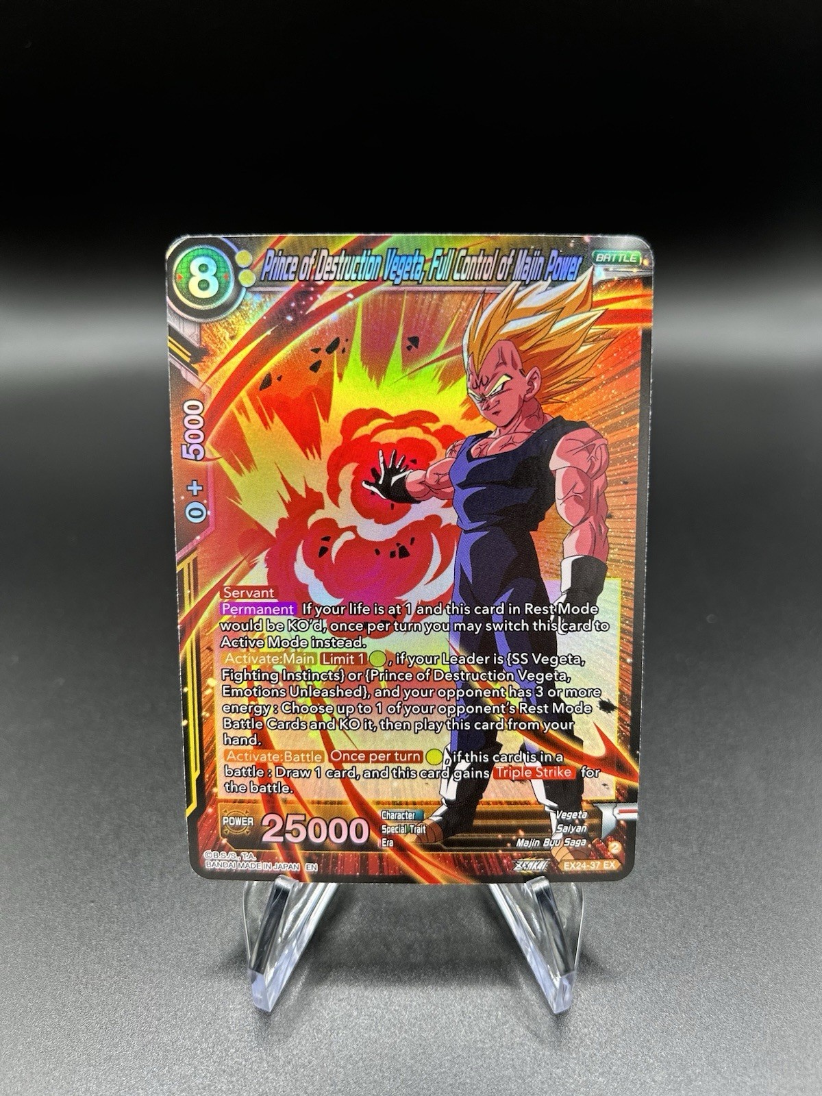 Prince of Destruction Vegeta, Full Control of Majin Power EX24-37 Dragon Ball Super Premium Anniversary Box 2024 trading card — raw and PSA graded price guide