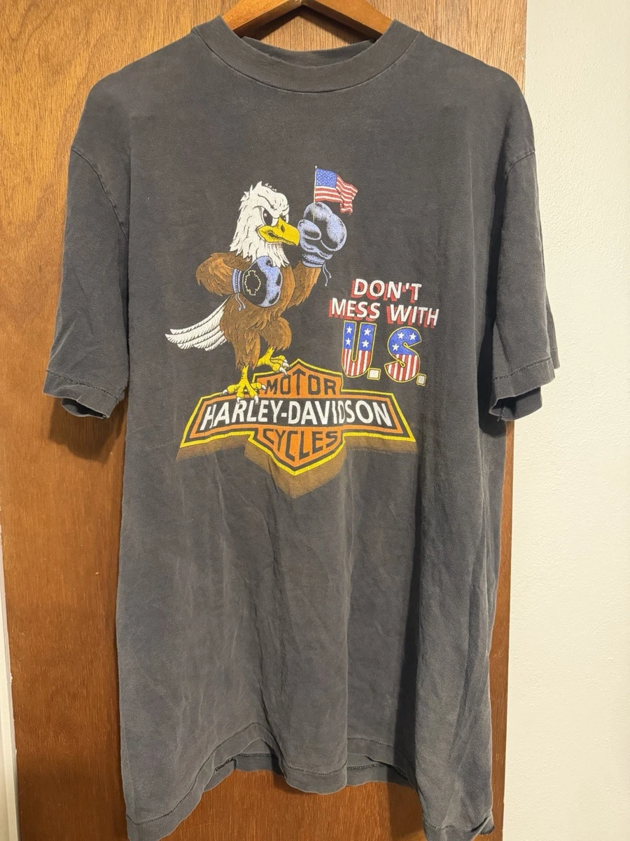 【US古着希少】ハーレーダビッドソン Tシャツ XL 黒 カンクン Y2K ズレ 25+ Harley-Davidson with Vintage T-Shirts for Men for sale