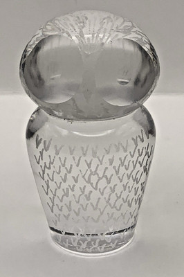 Vintage Kosta Boda Sweden Mid Century Modern Vicke Lindstrand Aart Glass Owl