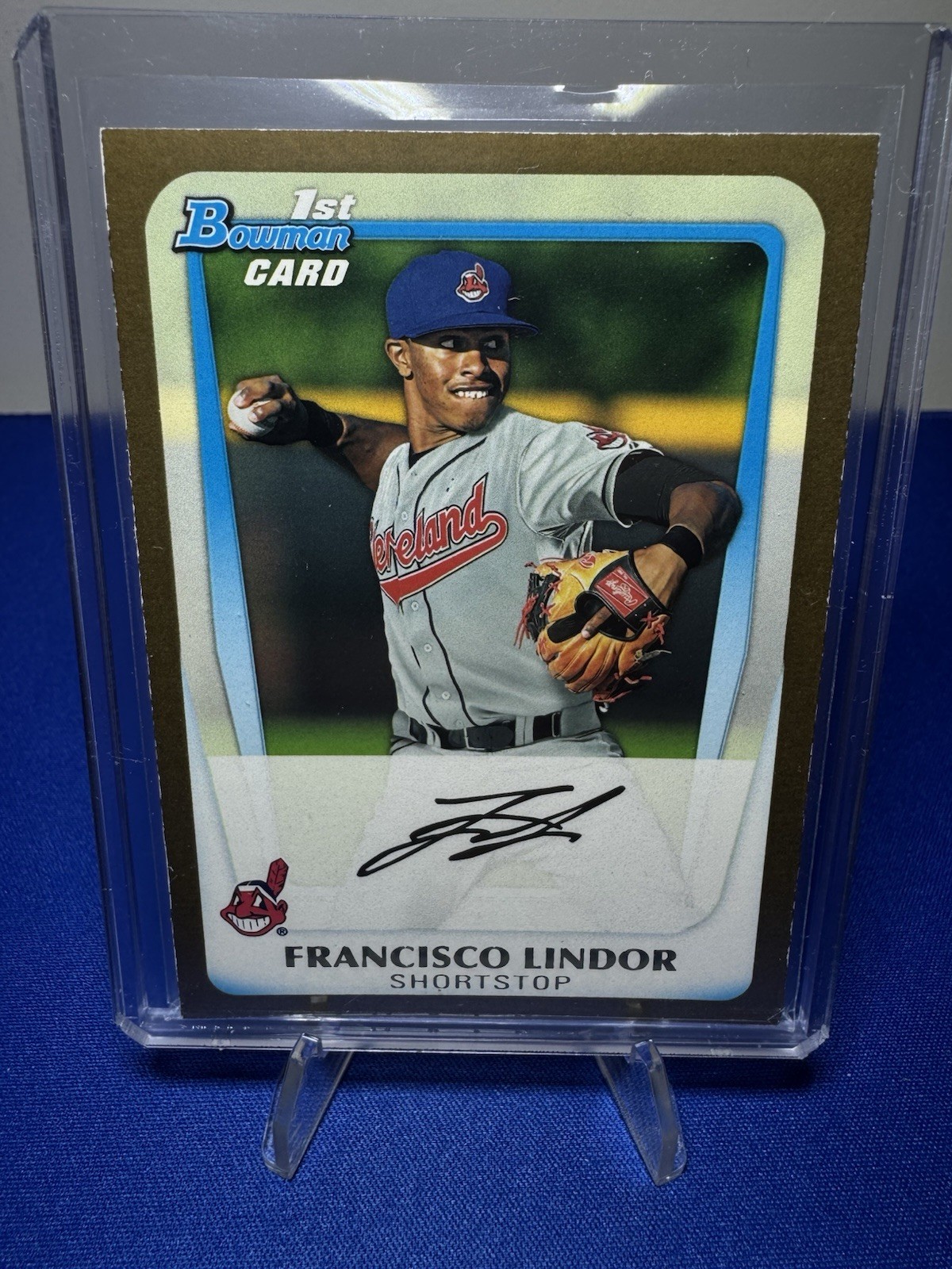 2011 Bowman Draft Picks & Prospects #BDPP53 Francisco Lindor RC GOLD Ist Bowman