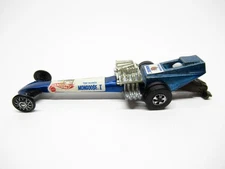 HOT WHEELS REDLINE ERA 1971 BLUE MONGOOSE 1 RAIL DRAGSTER ORIGINAL DECALS NM