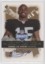2007 SP Rookie Threads Draft Day Ink Johnnie Lee Higgins #DDI-HI Auto RC 0rz7