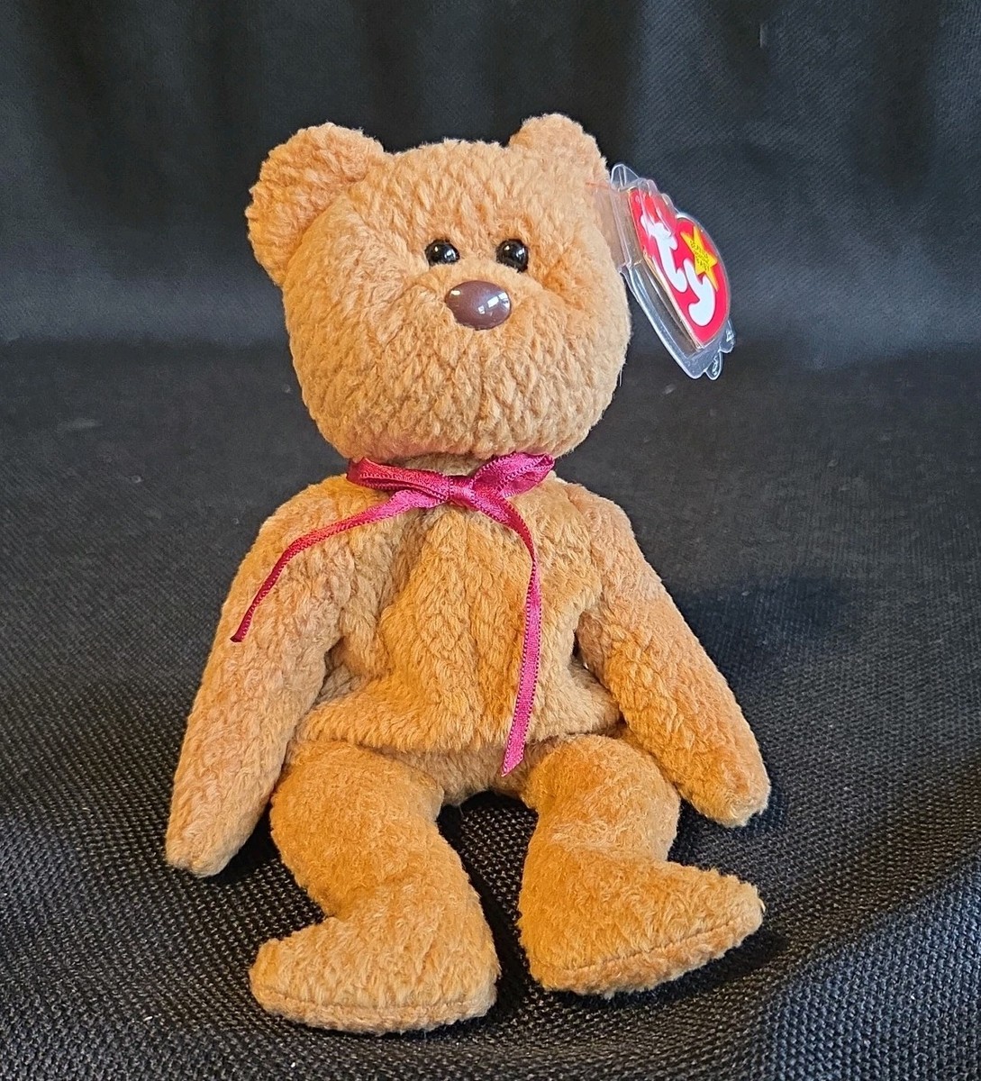 TY Beanie Babies Curly The Bear. VERY RARE with Many Errors. Mint