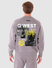 G WEST SKI MASK CREWNECK - CHARCOAL GRAY