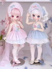 1/6 Retro Ballet Skirt + Hat + Petticoat + Train + Socks Clothes Set For BJD