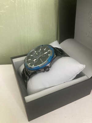 Vince Camuto VC/1040BLSV Men's Blue Dial Multi Function Stainless Steel Watch