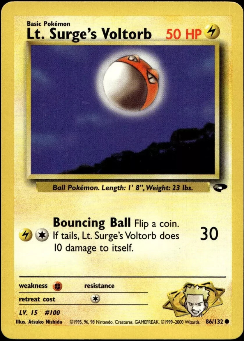 Lt. Surge's Voltorb - 86/132 - Gym Challenge - Pokemon