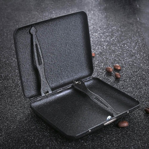 Sand schwarz Metall Zigarettenetui Box Halter für 20 normale Zigaretten USA Lager - Bild 5 von 13