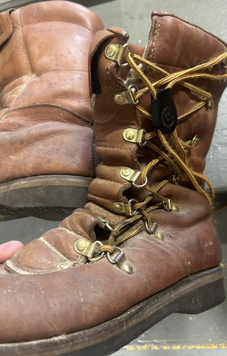 Maine Estate Find! Vintage Field & Stream Boots Brown Leather 11.5” Toe To Heel - Picture 4 of 11