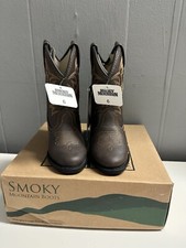 Smoky Mountain Boots Child Youth Cowboy Boots Size 6 Brown Leather Western