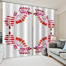 Red Seam Baseball Line Feather Arrow Printing 3D Blockout Curtains Fabric Window