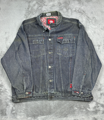 Blouson Denim Vintage Ecko Unltd. USA 1972 - Style Baseball Bomber - Taille XXL - Occasion Très Bon état - Homme